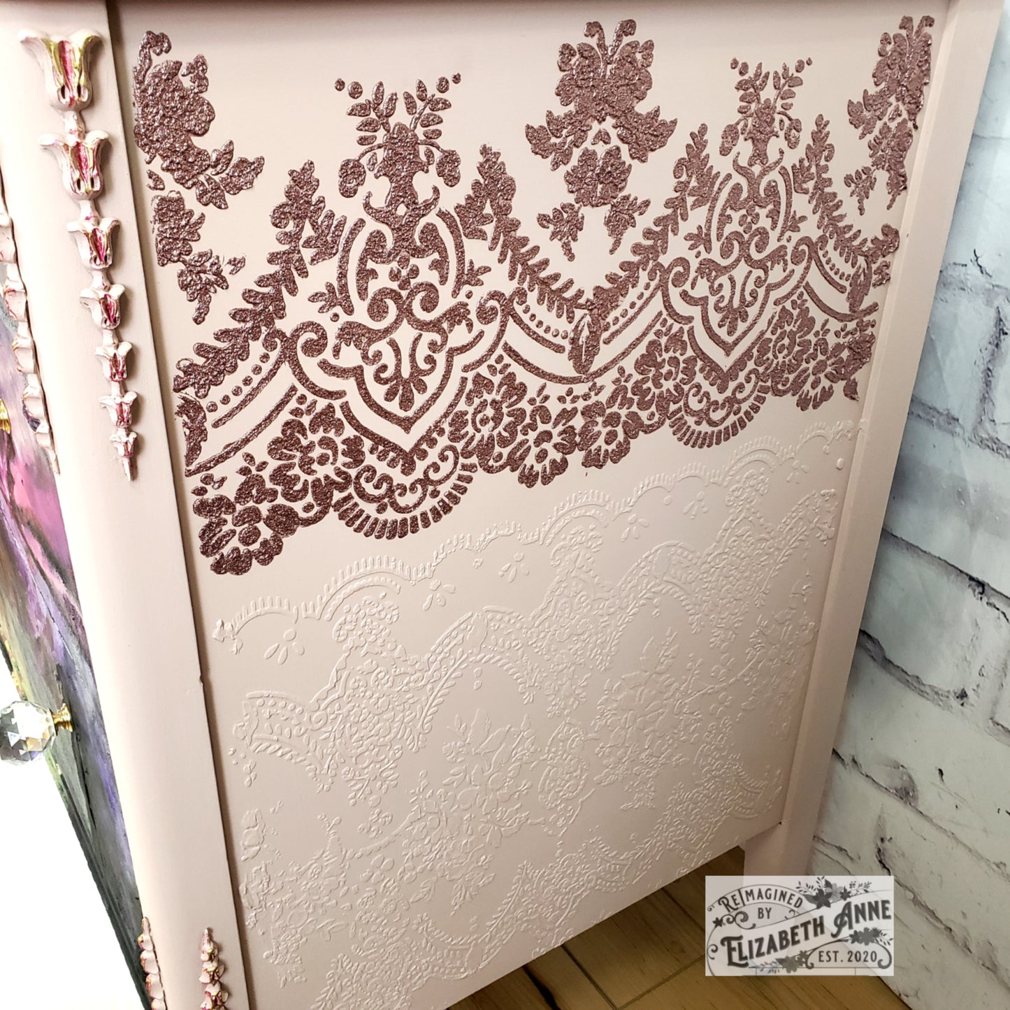 Vintage Dresser with Mirror | Large Boho Chest of Drawers | Entryway Storage | Bedroom Accent Furniture