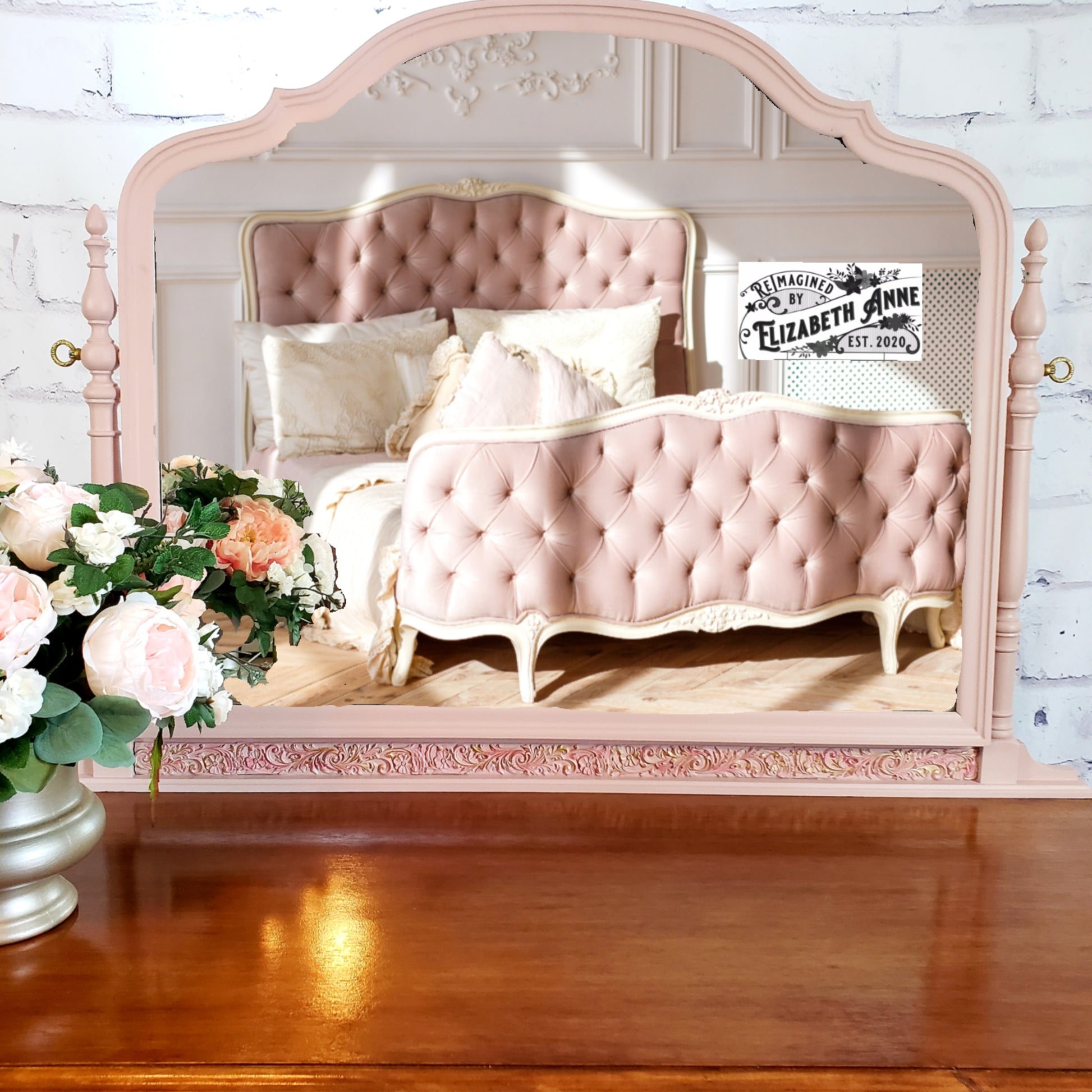 vintage boho dresser Vintage Dresser with Mirror | Large Boho Chest of Drawers
